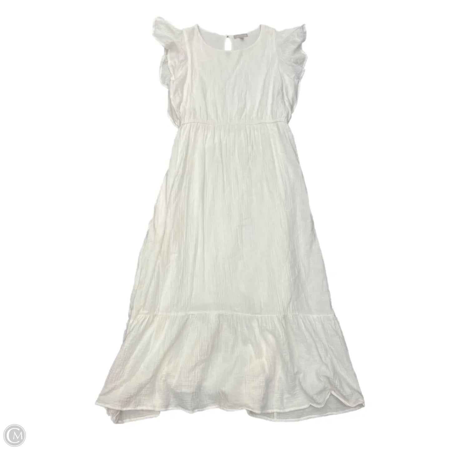 Dress Casual Maxi By Chelsea 28 In White, Size: 2x