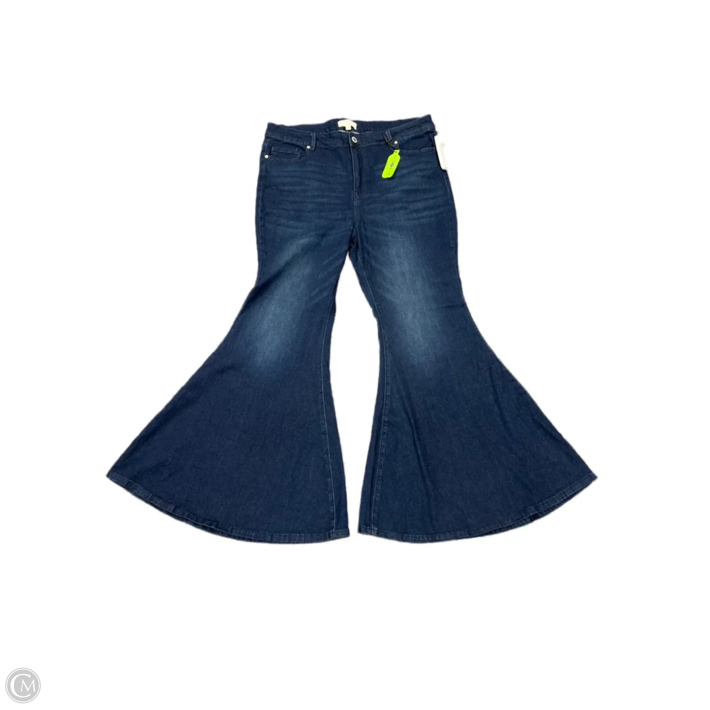 Jeans Wide Leg By Eloquii In Blue Denim, Size: 18