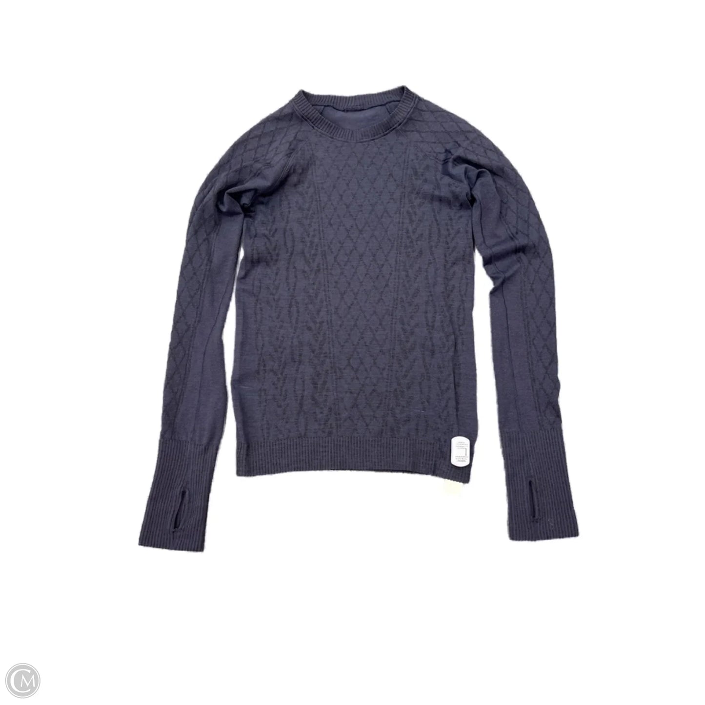 Athletic Top Long Sleeve Crewneck By Lululemon In Blue, Size: 4