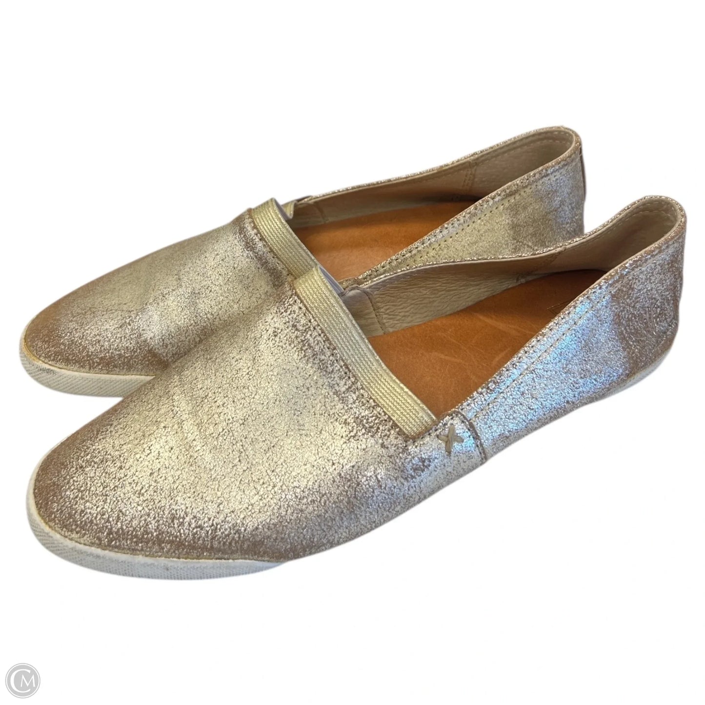 Shoes Designer By Frye In Gold, Size: 9