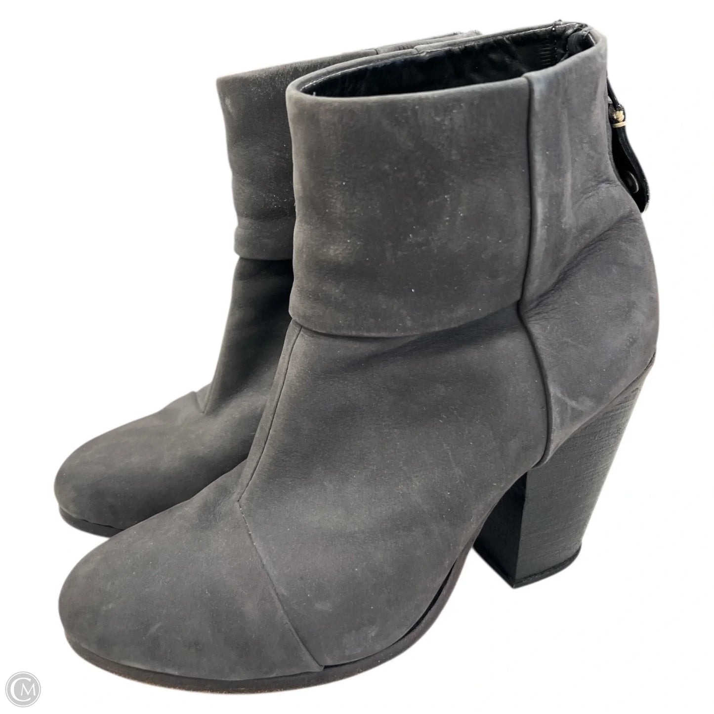 Boots Ankle Heels By Rag And Bone In Grey, Size: 7.5