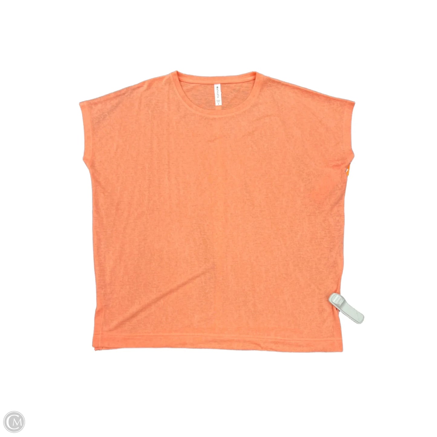 Athletic Top Short Sleeve By Athleta In Orange, Size: S