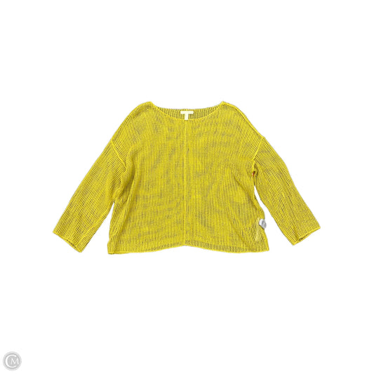 Sweater Designer By Eileen Fisher In Yellow, Size: M