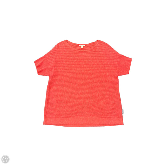 Top Short Sleeve By Eileen Fisher In Orange, Size: M