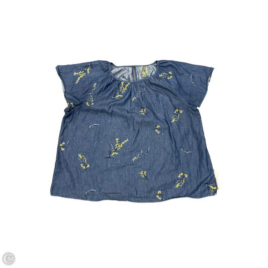 Top Short Sleeve By Draper James In Blue, Size: Xl