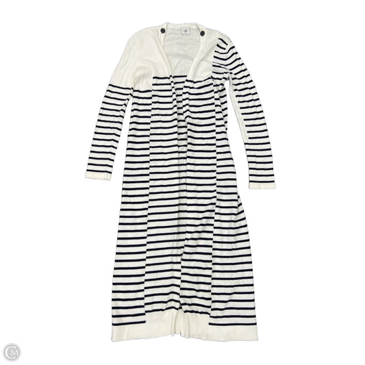 Sweater Cardigan By Cabi In Striped Pattern, Size: Xs