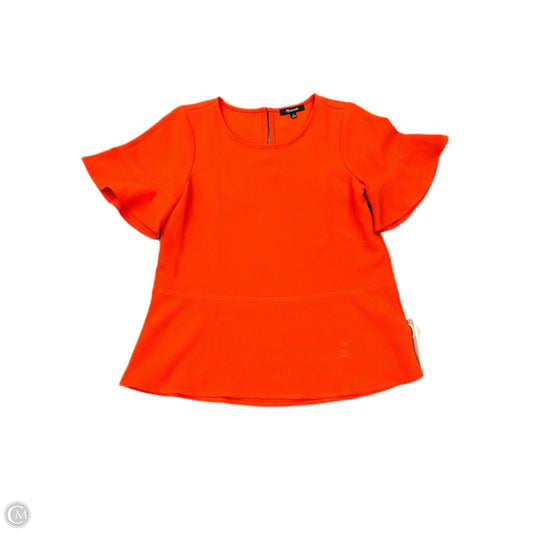 Top Short Sleeve By Madewell In Orange, Size: Xs