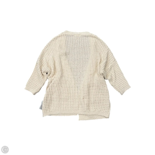 Sweater Cardigan By Cmb In Cream, Size: M