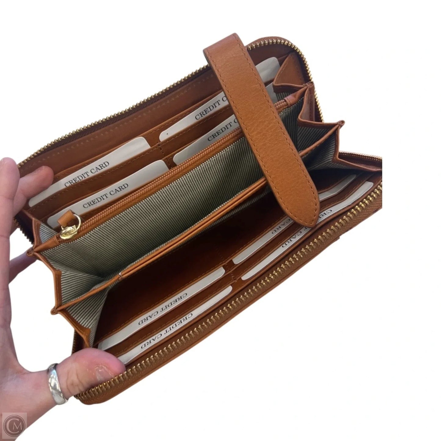 Wallet Leather By Clothes Mentor, Size: Large