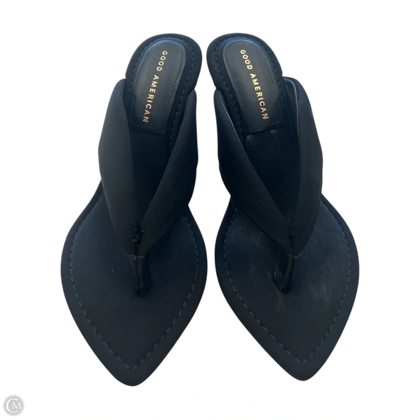 Sandals Heels Wedge By Good American In Black, Size: 8