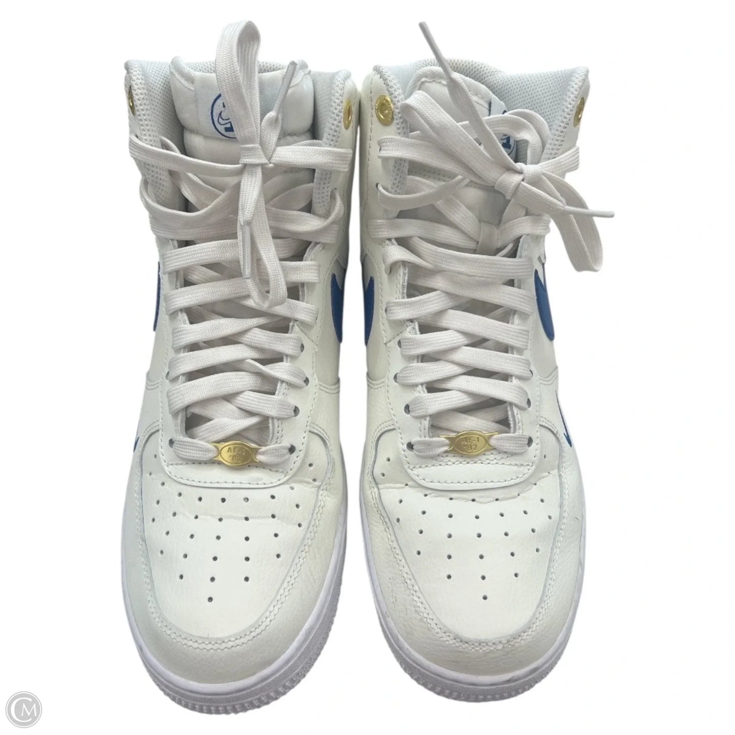 Shoes Sneakers By Nike In Blue & White, Size: 9.5