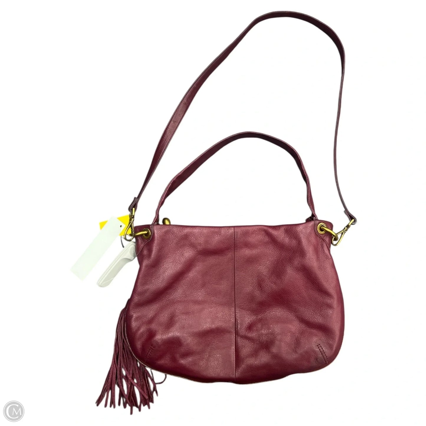 Handbag Leather By Hobo Intl, Size: Medium