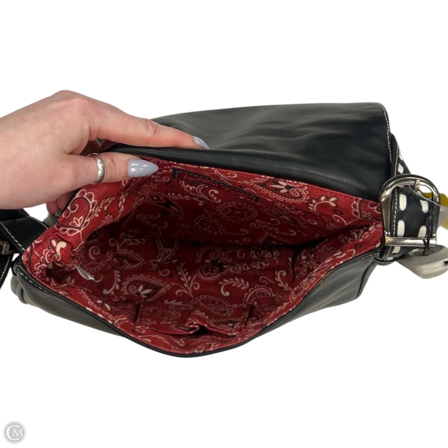 Handbag Leather By Isabella Fiore, Size: Medium