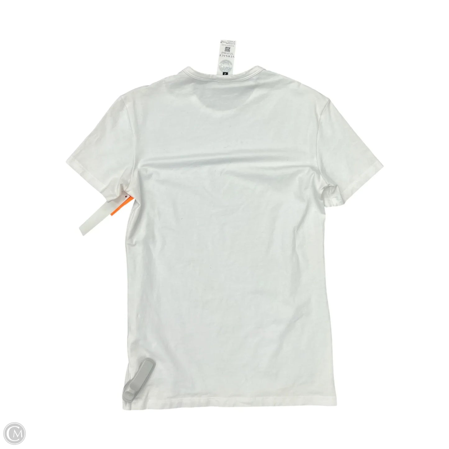 Top Short Sleeve Luxury Designer By Versace In White, Size: Xs