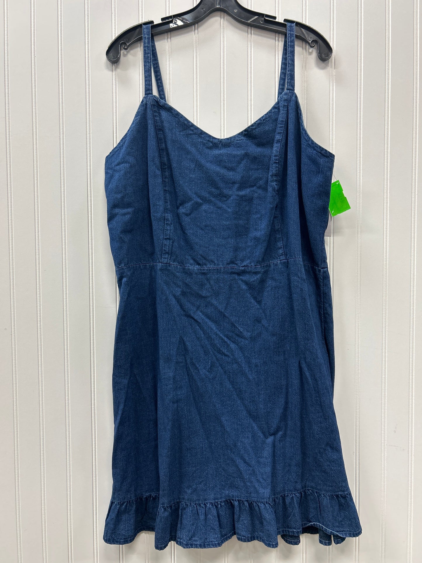 Dress Casual Midi By Old Navy In Blue Denim, Size:Xl