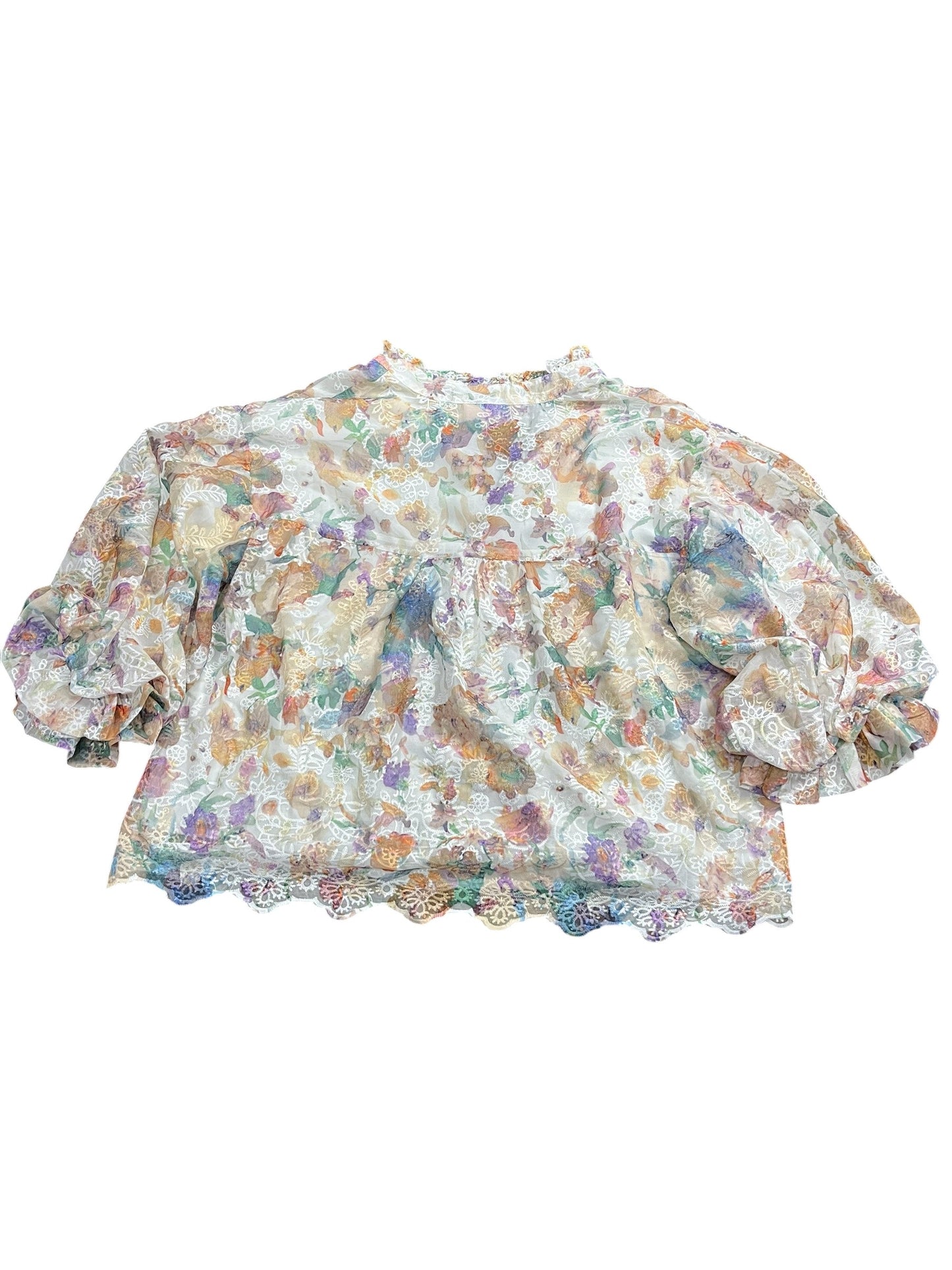 Blouse 3/4 Sleeve By Fate In Multi, Size:L