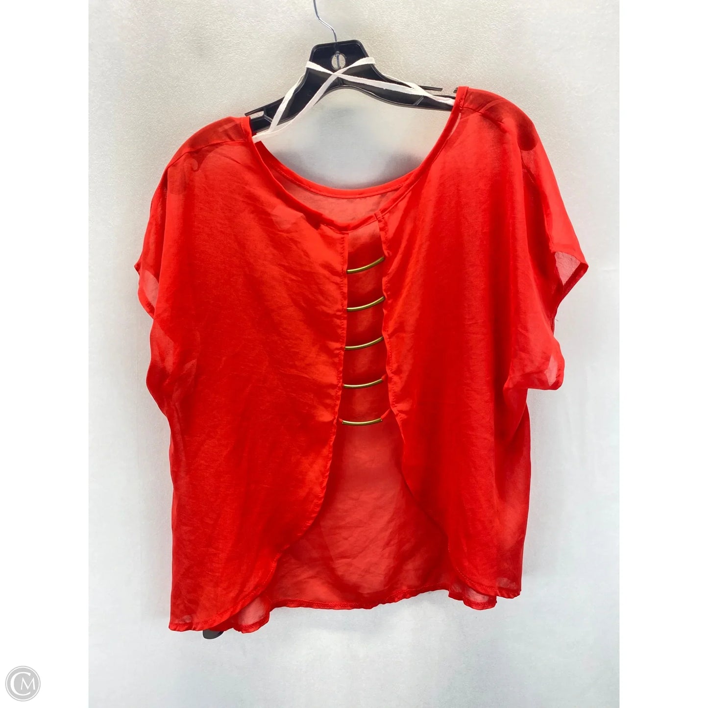 Top Short Sleeve By Fashion To Figure In Red, Size: 1x
