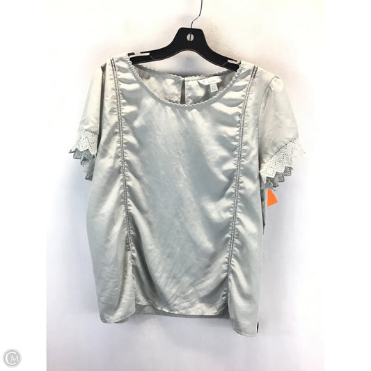 Blouse Short Sleeve By Lc Lauren Conrad In Grey, Size: Xxl