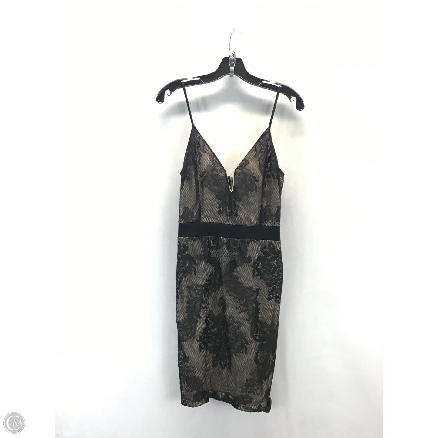 Dress Party Short By Charlotte Russe In Black & Tan, Size: M