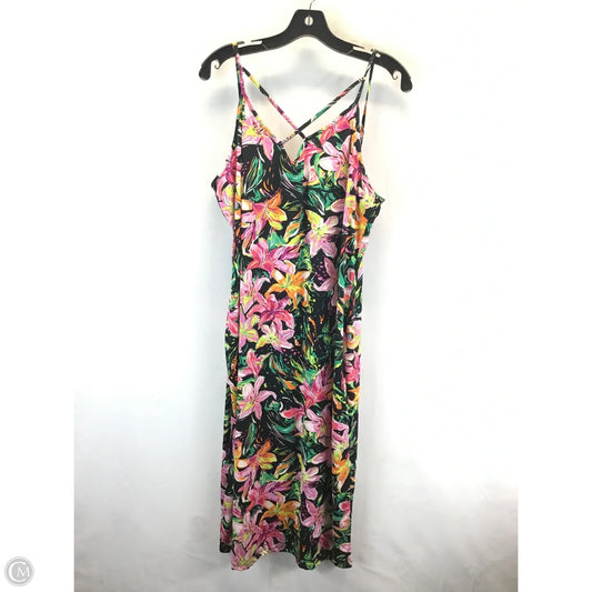 Dress Casual Maxi By Clothes Mentor In Tropical Print, Size: 3x