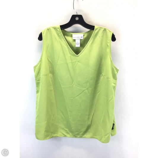 Top Sleeveless By Susan Graver In Green, Size: L