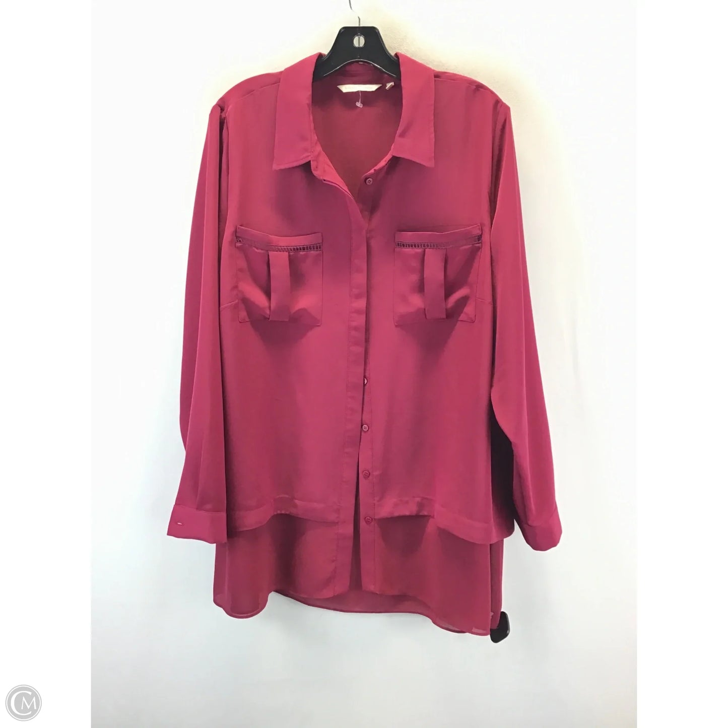 Blouse Long Sleeve By Soft Surroundings In Mauve, Size: 1x