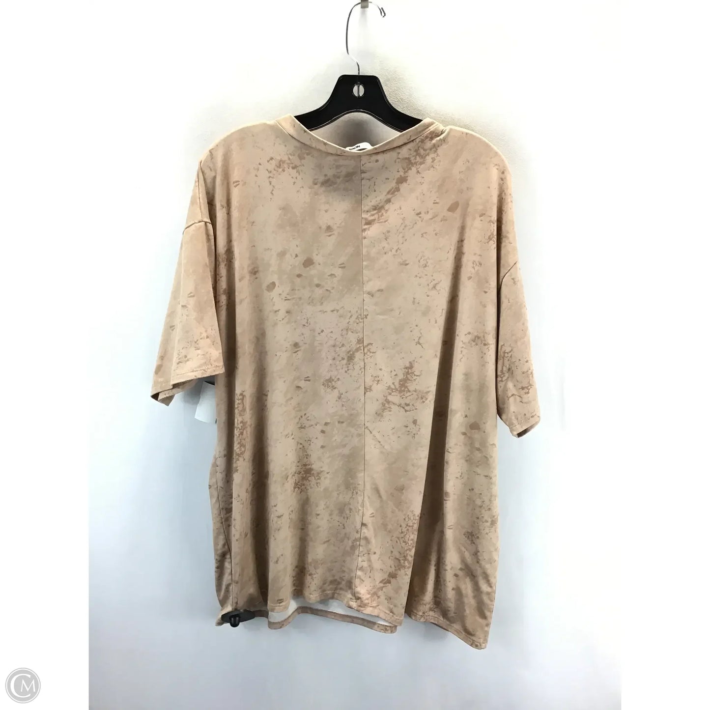 Top Short Sleeve By Fashion Nova In Tan, Size: L