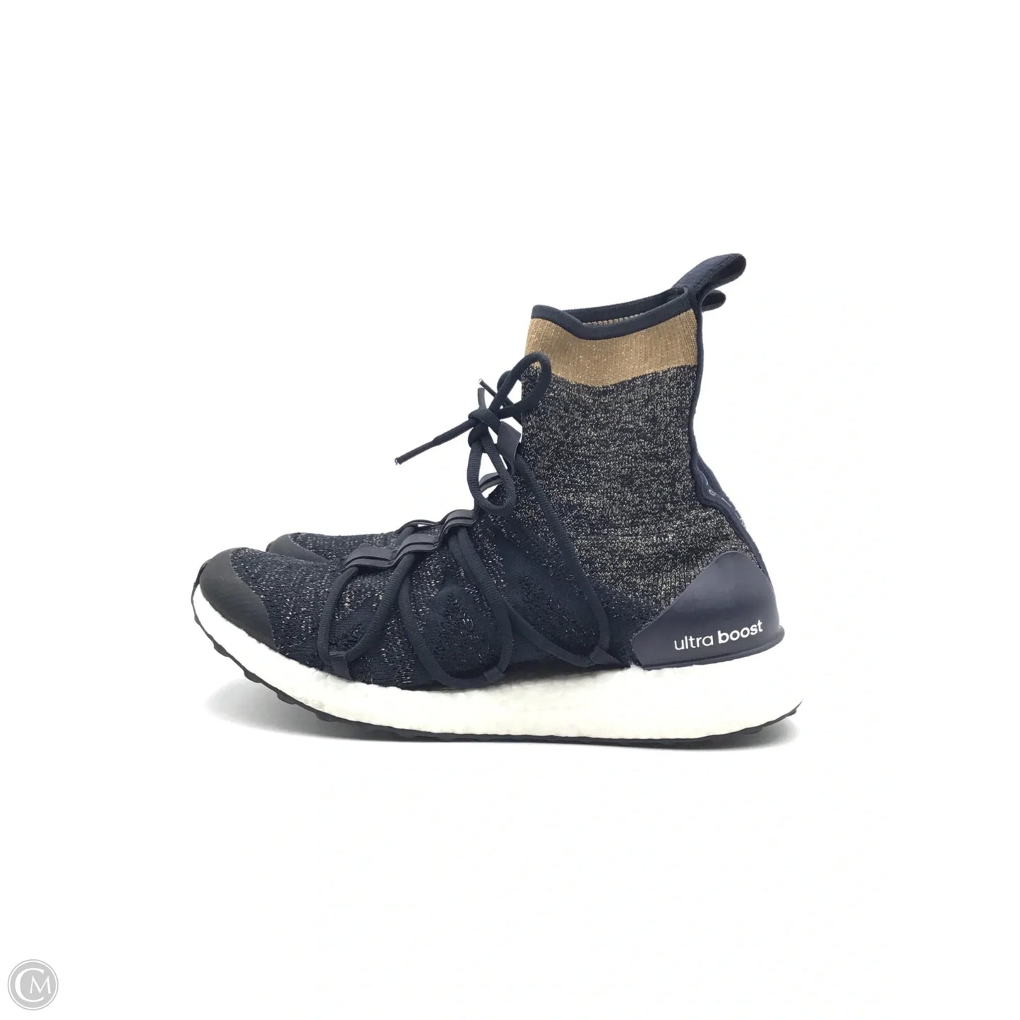 Shoes Luxury Designer By Stella Mccartney In Black & Gold, Size: 10.5