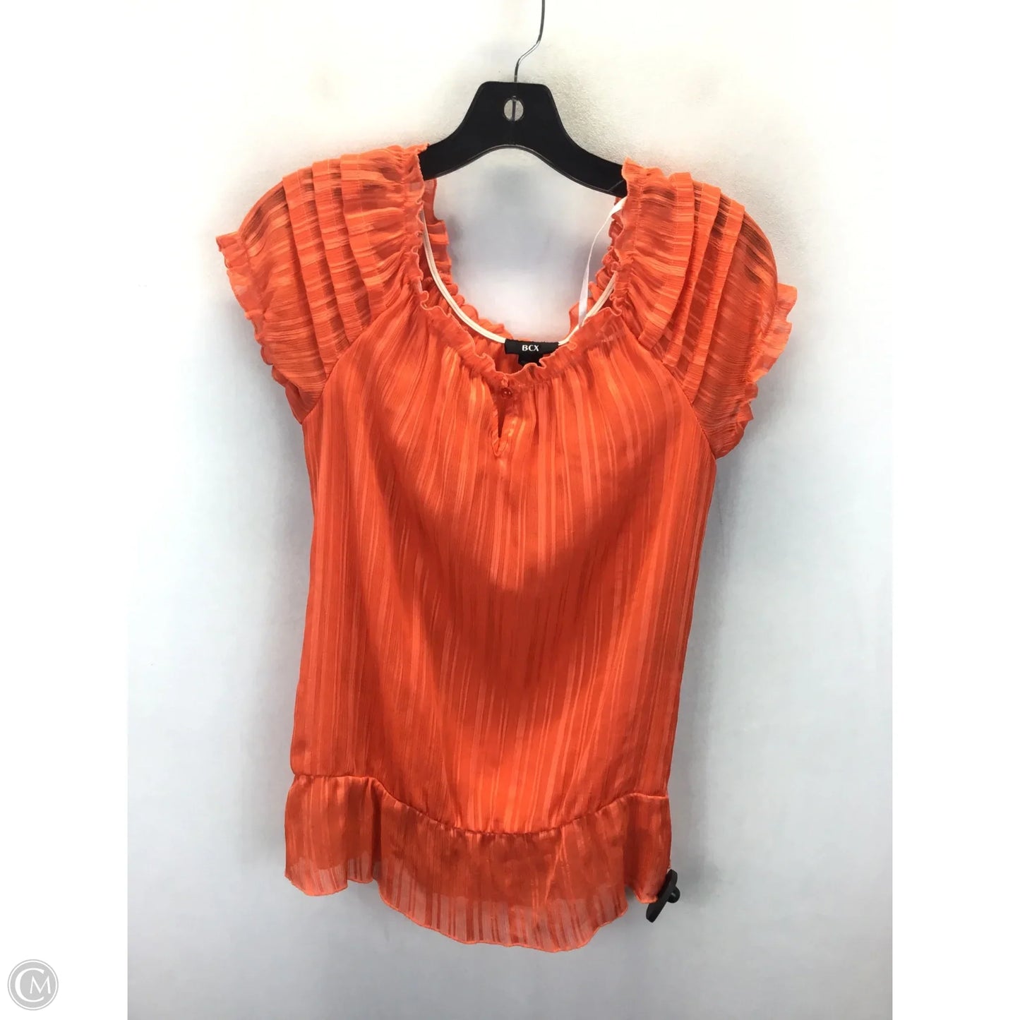 Top Short Sleeve By Bcx In Orange, Size: M