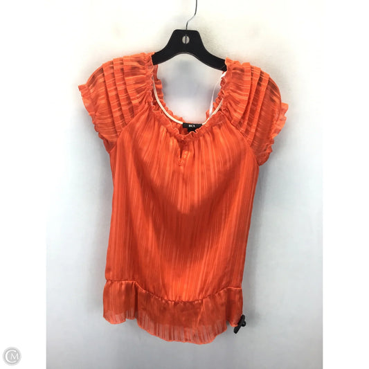 Top Short Sleeve By Bcx In Orange, Size: M