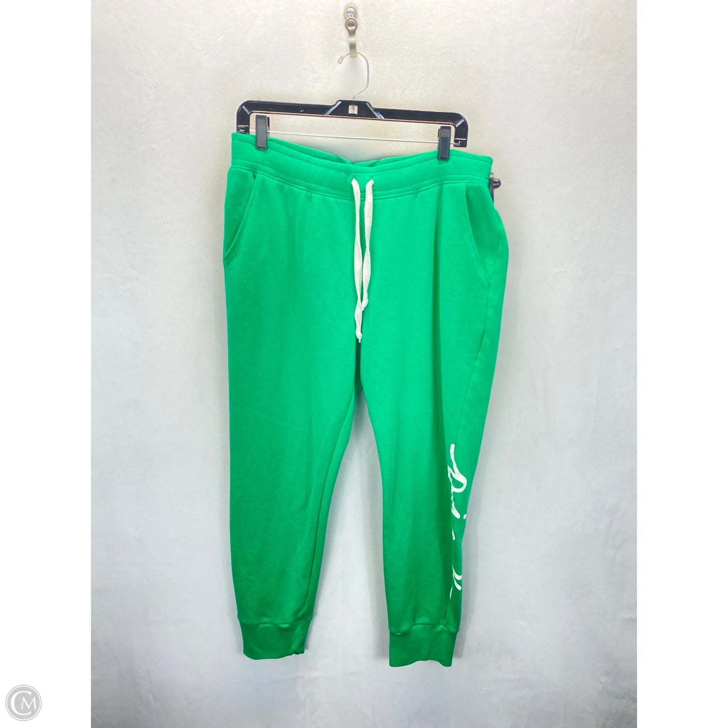 Athletic Pants By Pink In Green & White, Size: L