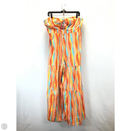 Jumpsuit By Shein In Orange & Pink, Size: 1x
