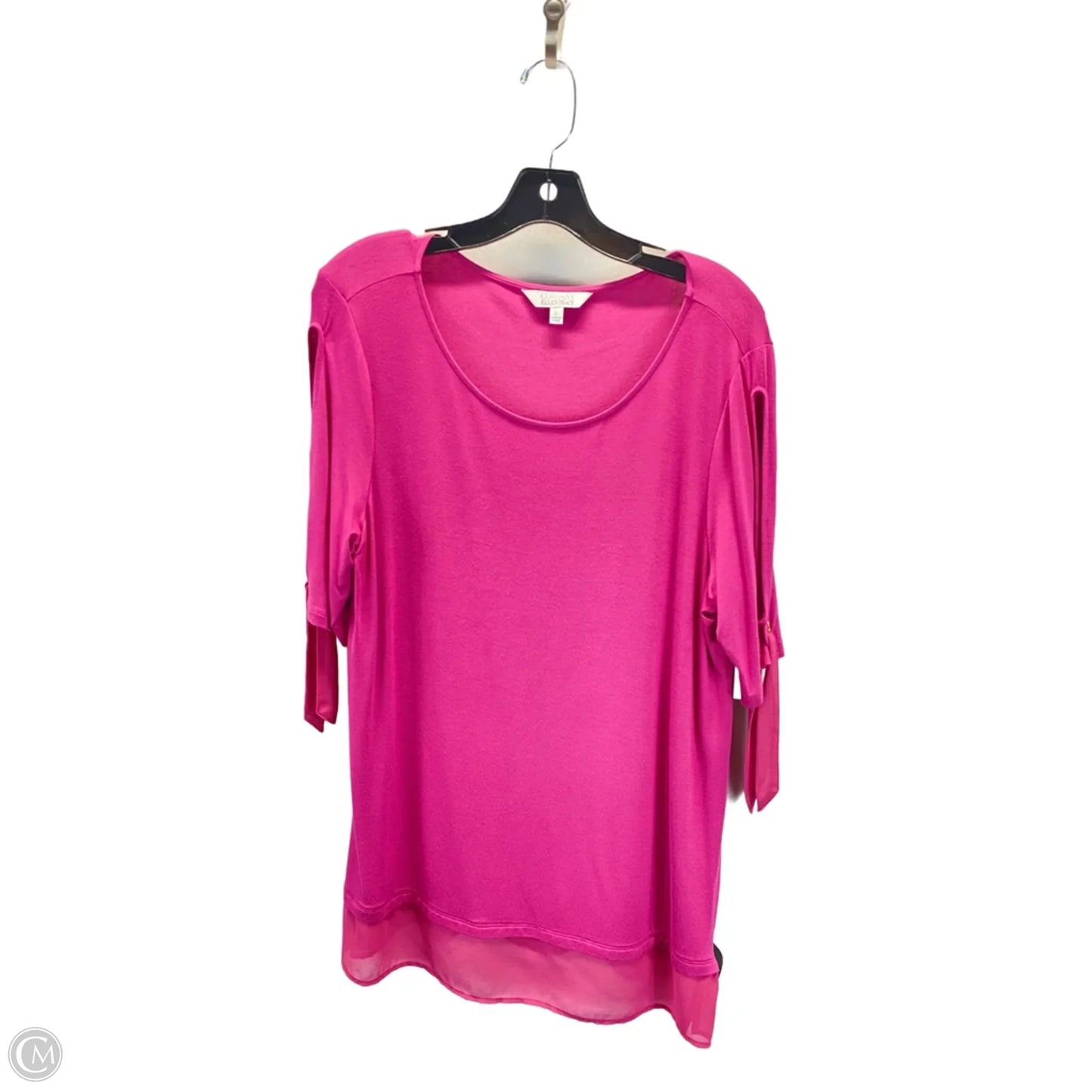 Top Short Sleeve By Ellen Tracy In Pink, Size: L