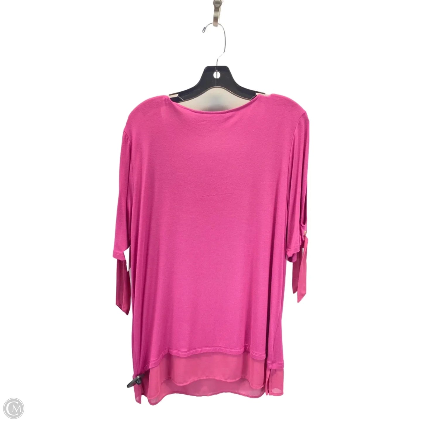 Top Short Sleeve By Ellen Tracy In Pink, Size: L
