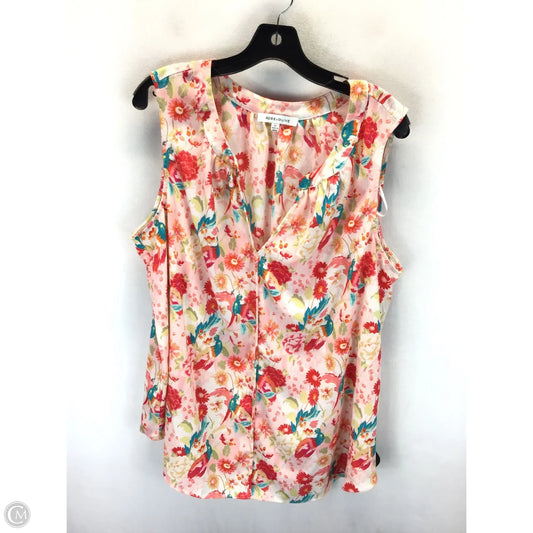 Blouse Sleeveless By Rose And Olive In Blue & Orange, Size: 2x