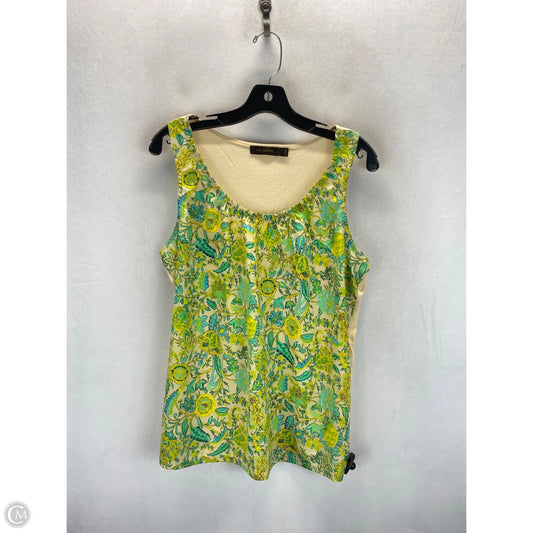 Top Short Sleeve By Clothes Mentor In Green & Tan, Size: L