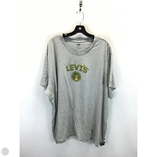 Top Short Sleeve By Levis In Grey, Size: 3x