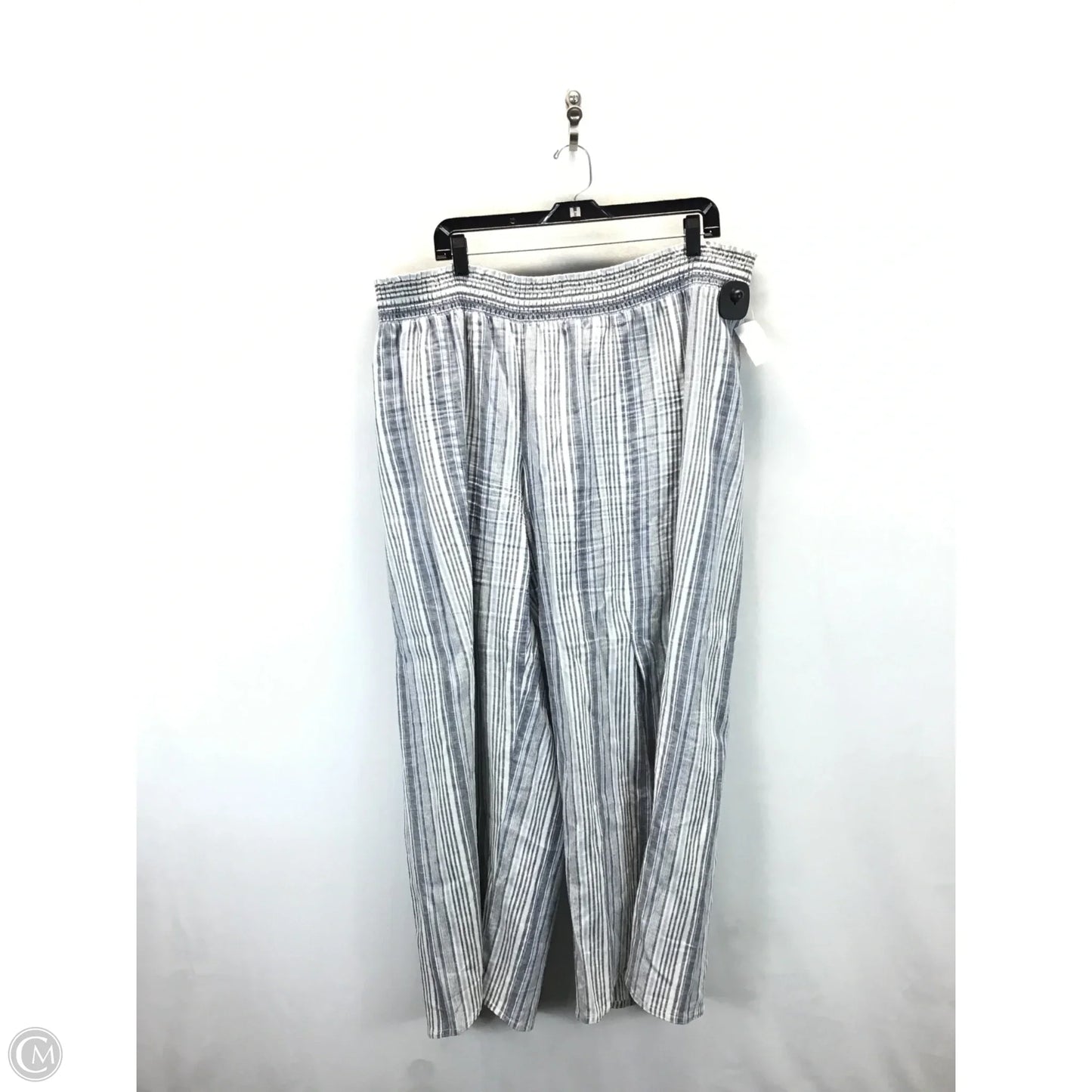 Pants Linen By Avenue In Blue & White, Size: 1x