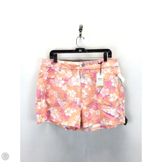 Shorts By Forever 21 In Floral Print, Size: 12