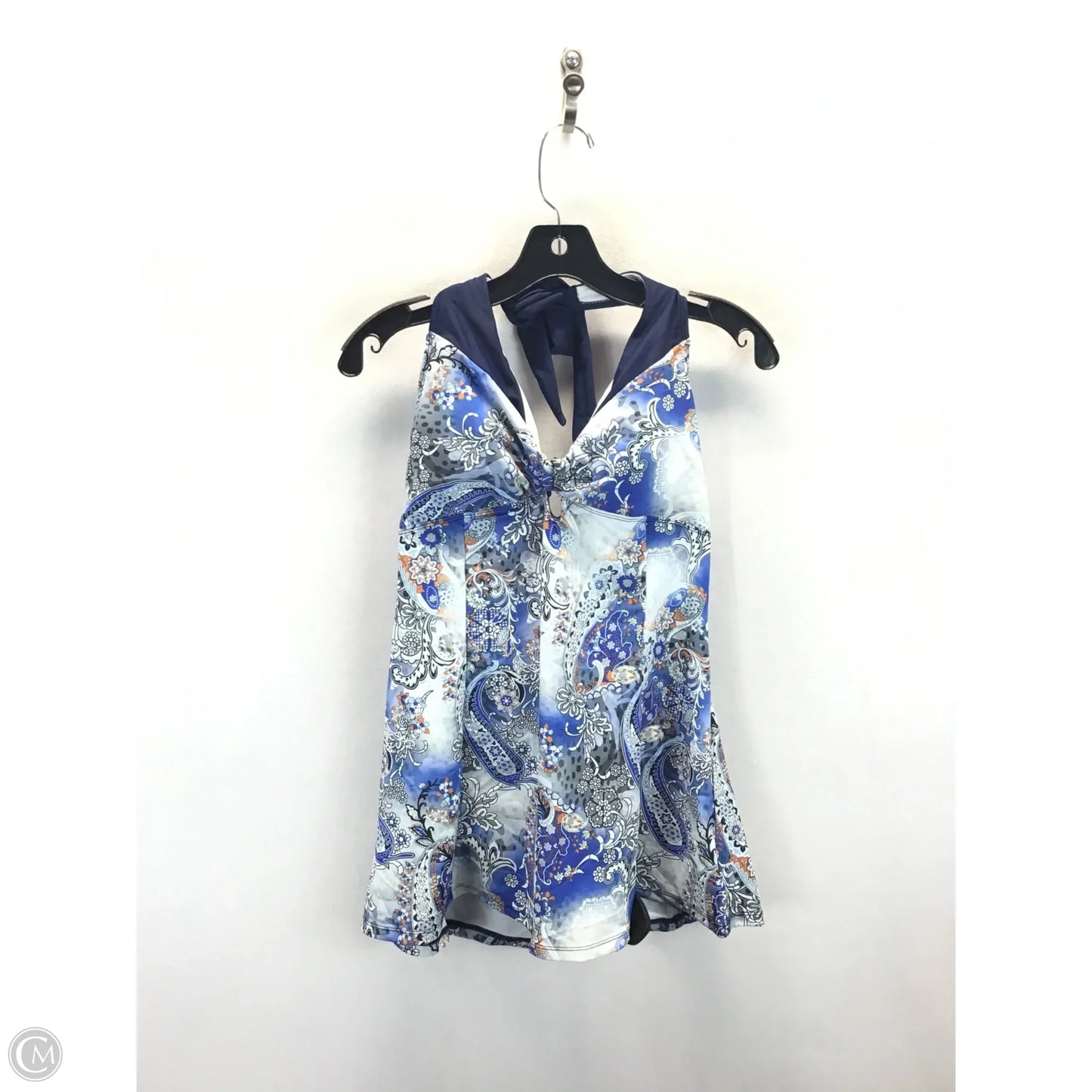 Swimsuit 2pc By Clothes Mentor In Blue & White, Size: Xl