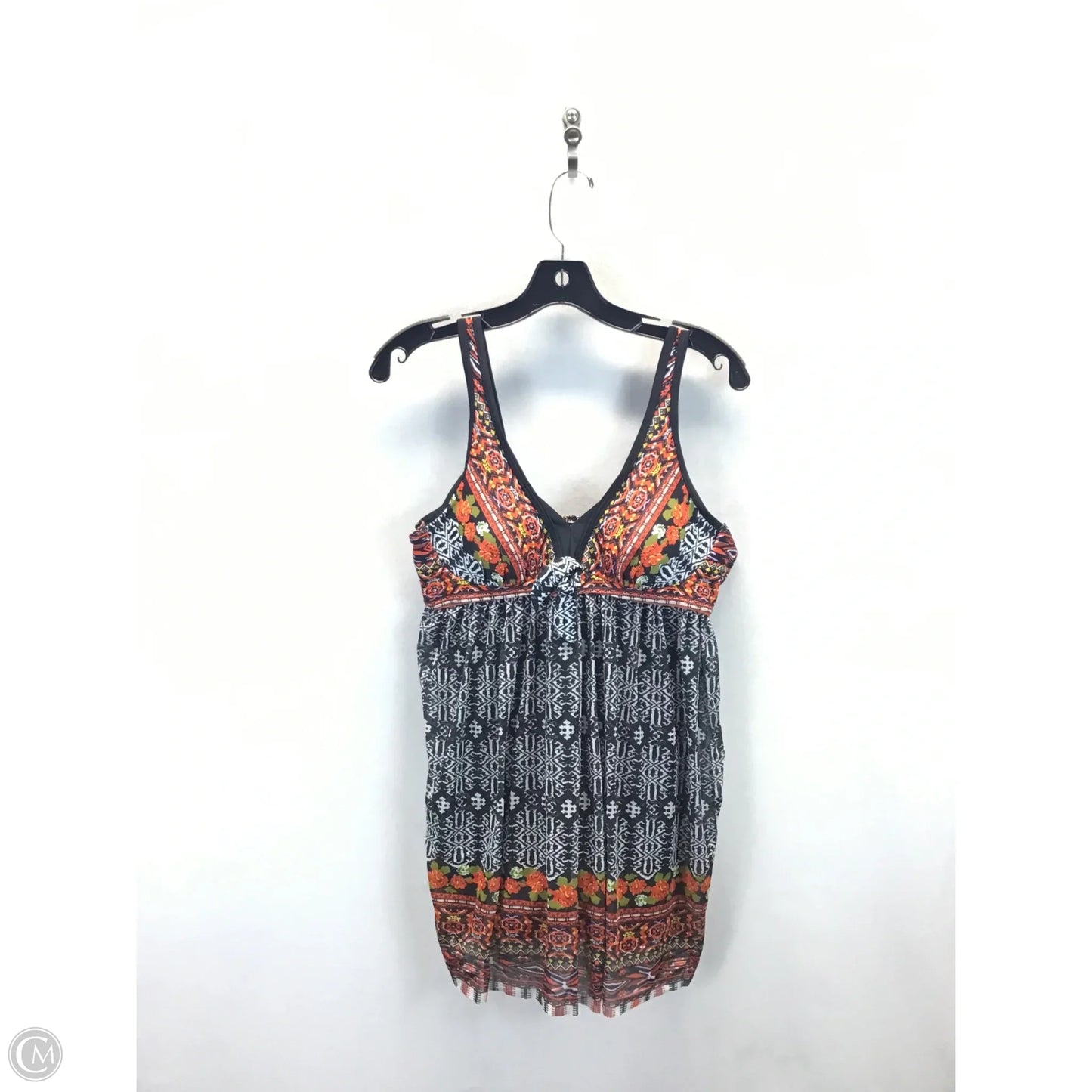 Swimsuit By Clothes Mentor In Orange & White, Size: L