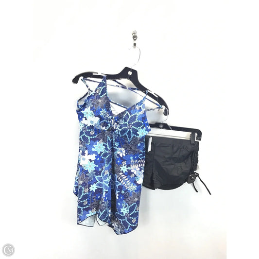 Swimsuit 2pc By Clothes Mentor In Blue & Grey, Size: M