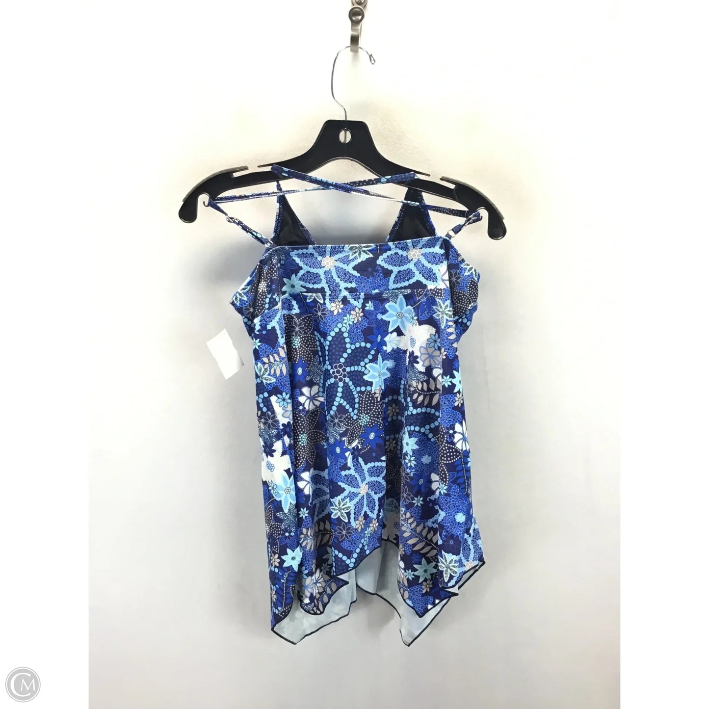 Swimsuit 2pc By Clothes Mentor In Blue & Grey, Size: M