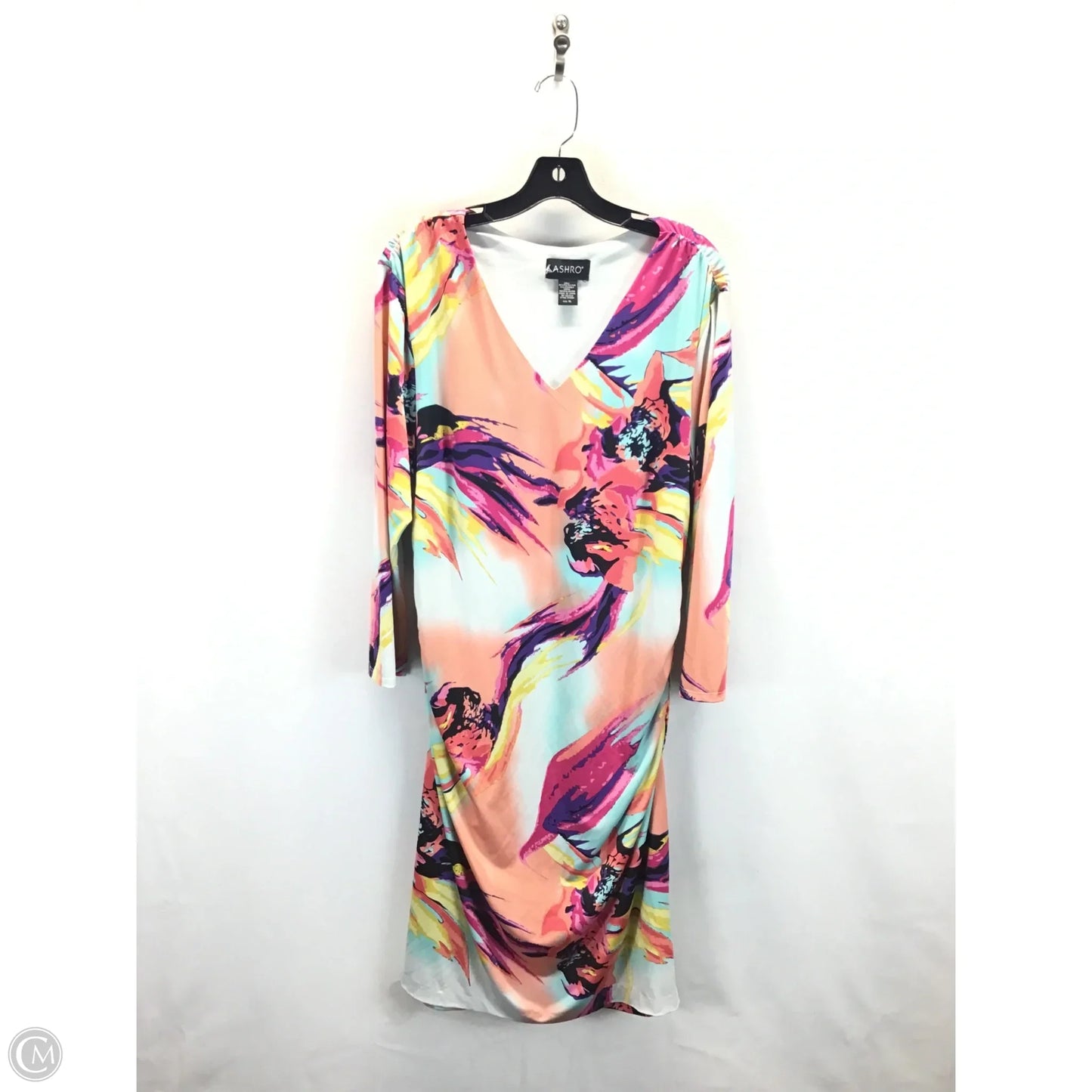Dress Casual Midi By Clothes Mentor In Multi-colored, Size: Xl