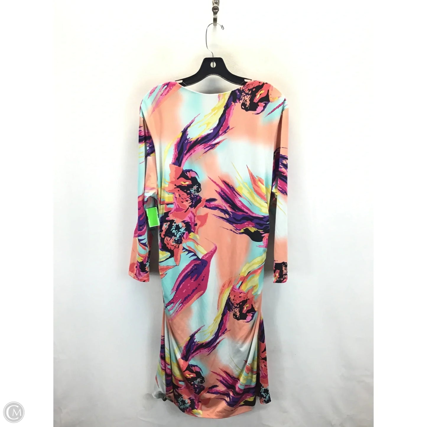 Dress Casual Midi By Clothes Mentor In Multi-colored, Size: Xl