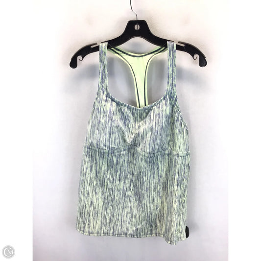 Athletic Tank Top By Nike In Blue & Green, Size: 1x