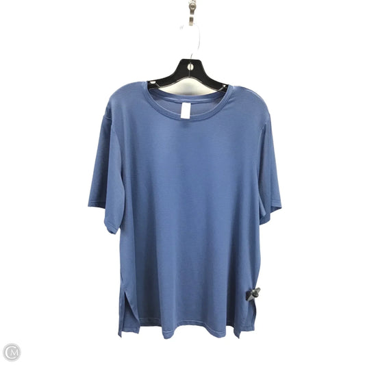 Athletic Top Short Sleeve By Xersion In Blue, Size: Xl