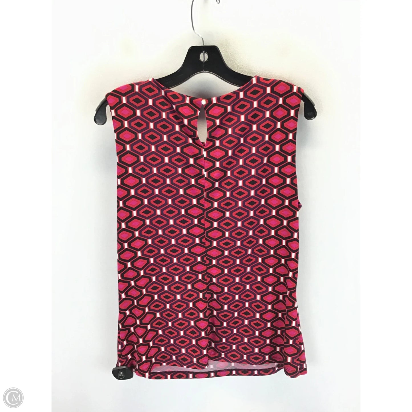 Top Sleeveless By Calvin Klein In Pink & Red, Size: L