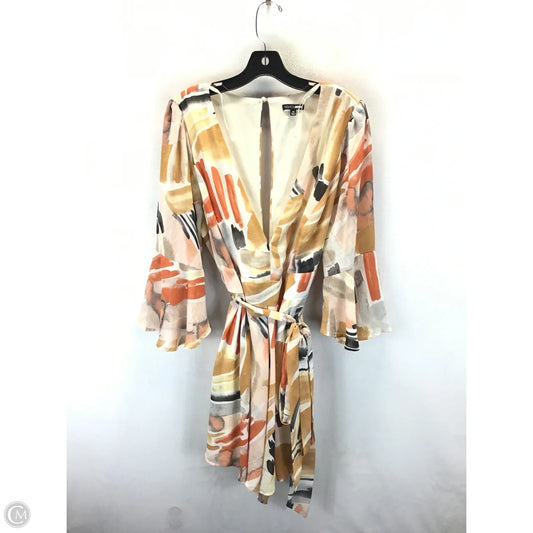 Romper By Fashion Nova In Orange & Tan, Size: 1x