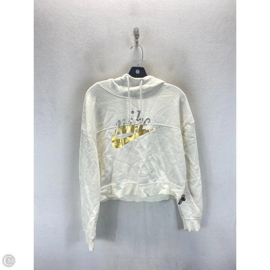 Sweatshirt Hoodie By Nike Apparel In White, Size: M